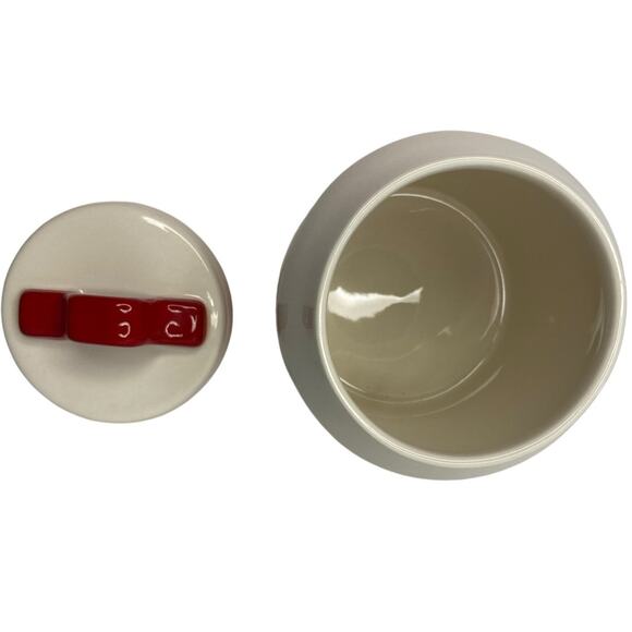 RAE DUNN SANTA PAWS COOKIE JAR, DOG SNACK JAR, STORAGE JAR - Picture 3 of 5